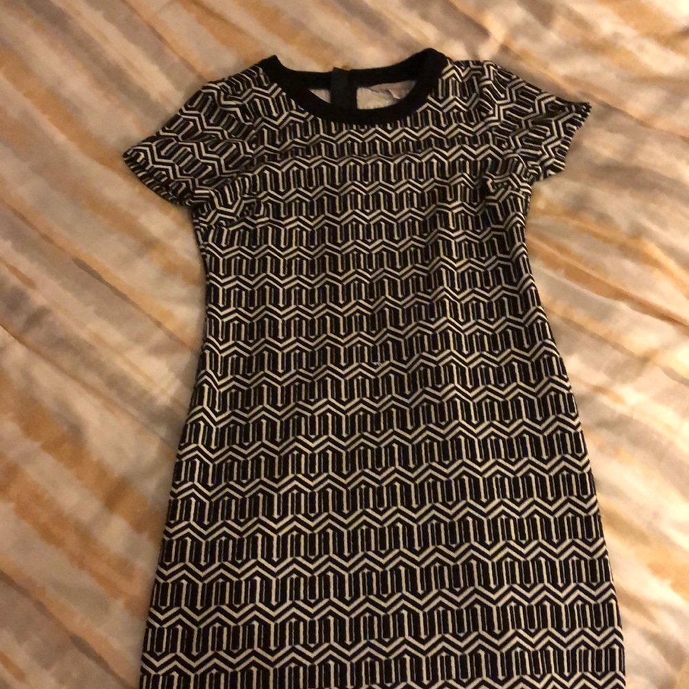 Banana republic black and white mini dress 6P